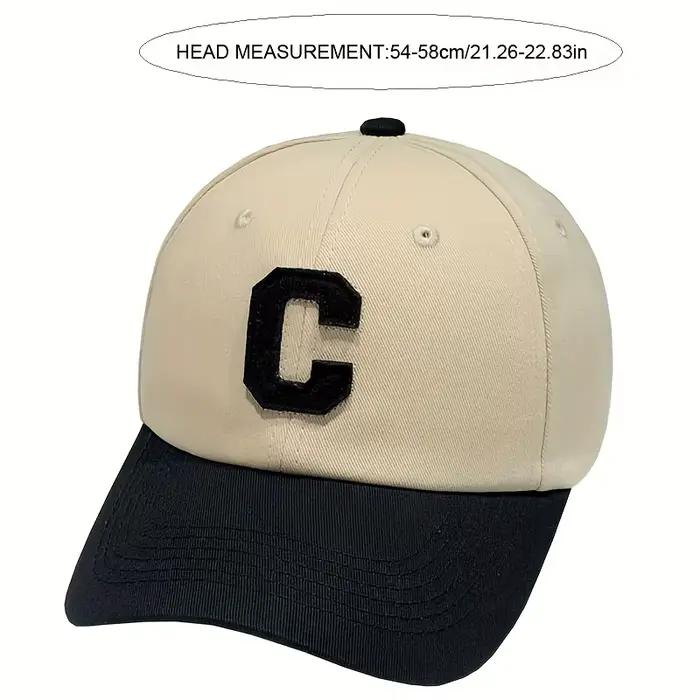 Chapeau de Baseball décontracté mode lettre C Patch