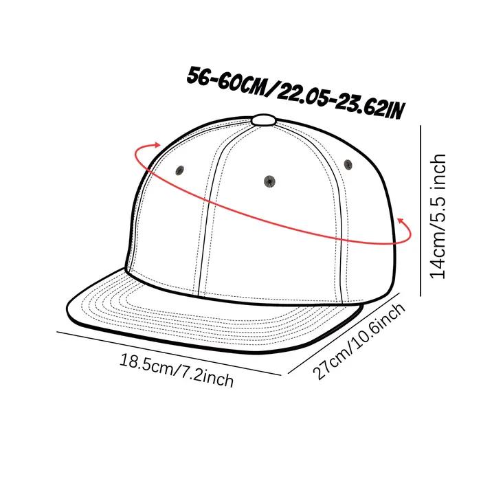 Casquette unisexe à bord plat style urbain