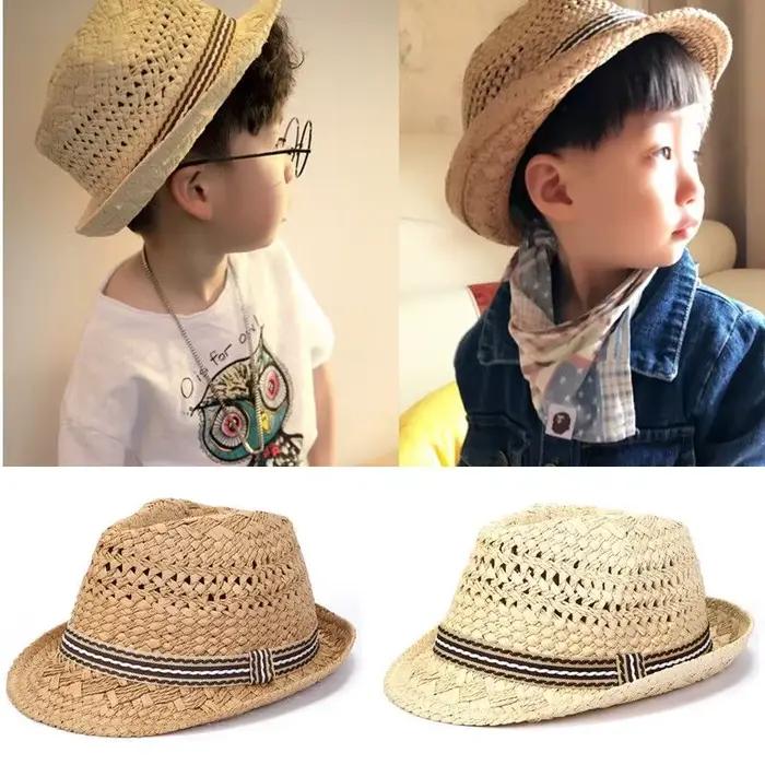 Chapeau de soleil en paille de raphia pour femmes et hommes
