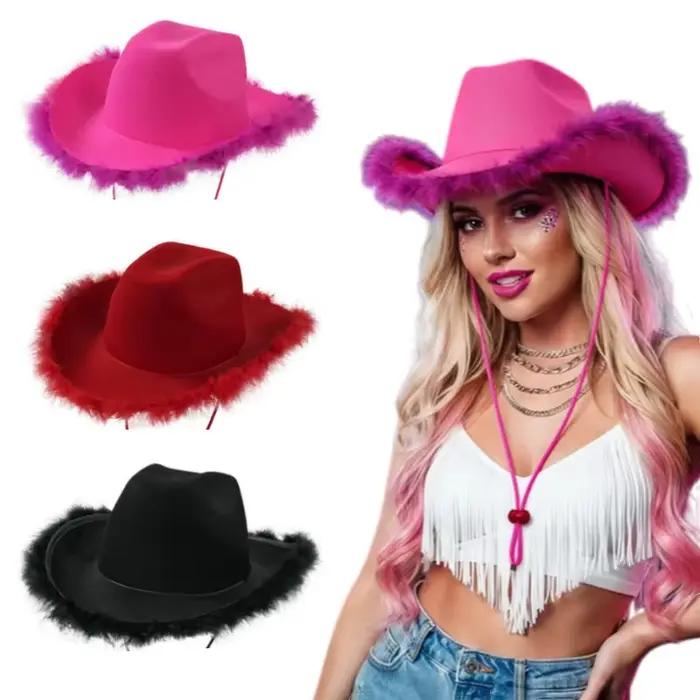 Chapeau de Cowboy en plumes