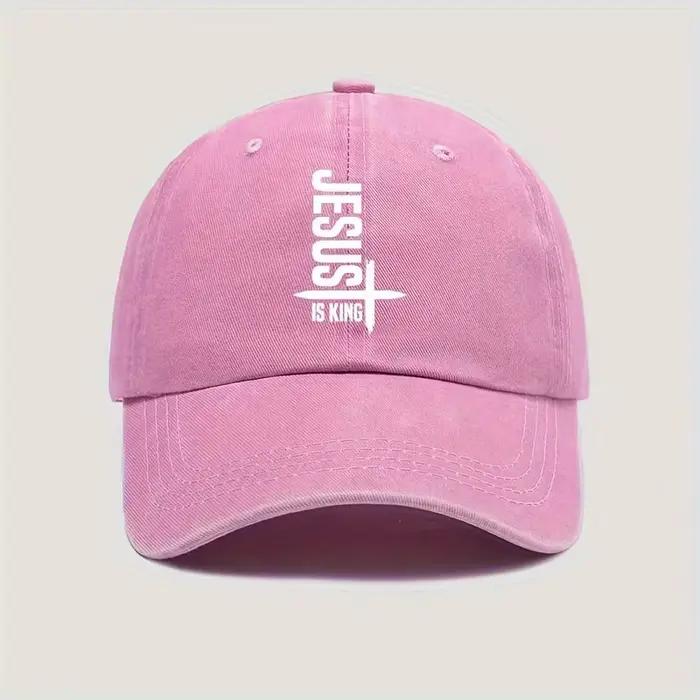 Casquette de baseball unisexe avec imprimé Jesus Is King
