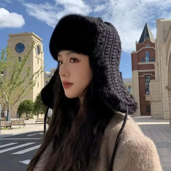 Chapeau de pilote en tricot tendance pour hommes et femmes