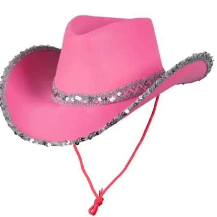 Femmes drôle Performance Costume fête Cosplay Cowboy chapeau Bachelorette
