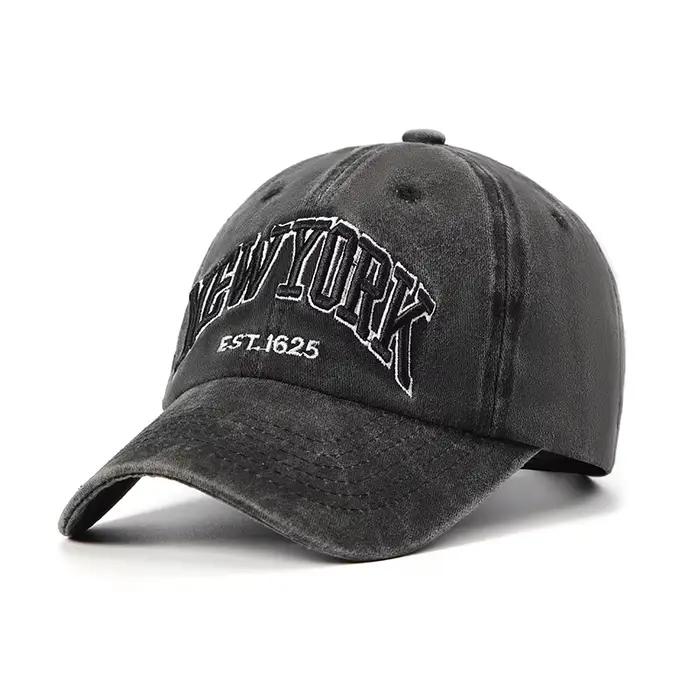 Casquette New York délavée pour hommes et femmes