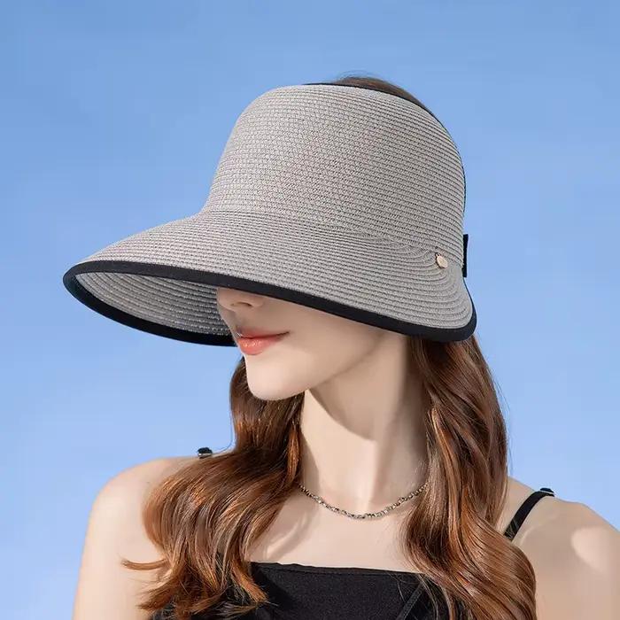 Chapeau de soleil en paille pour femmes