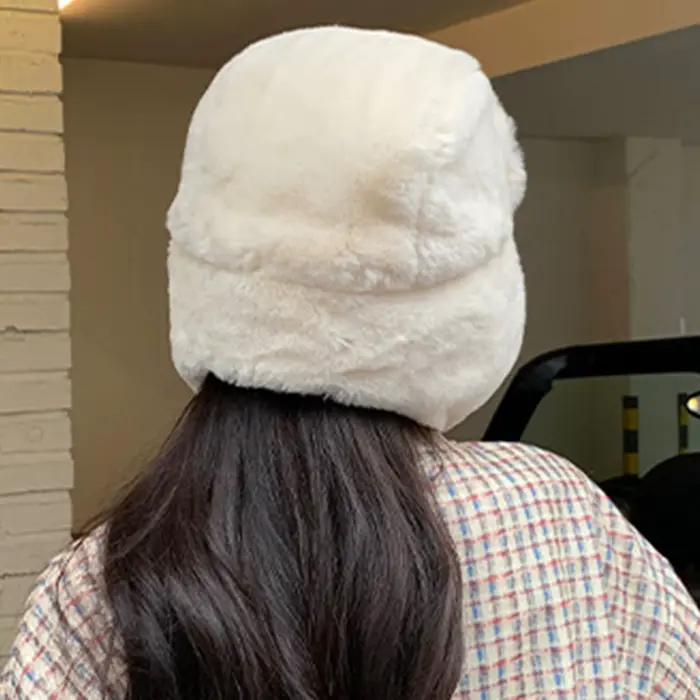 Chapeau d'équitation d'hiver en peluche douce