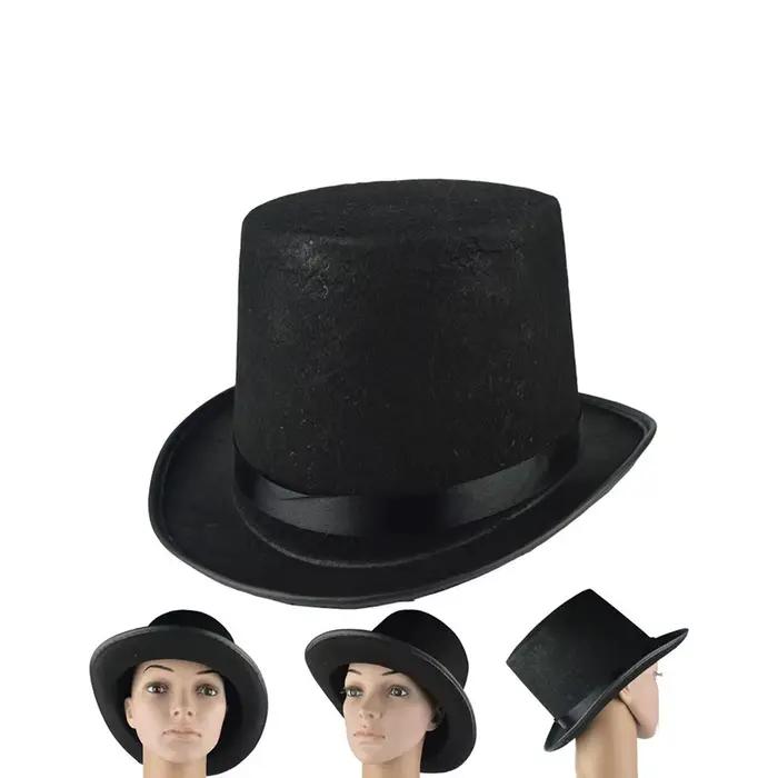 Chapeau haut-de-forme noir pour enfants et adultes