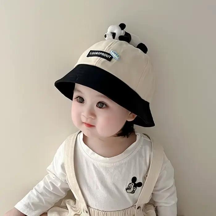 Printemps été mignon Panda seau chapeau en plein air bébé pêcheur casquette enfants garçons filles