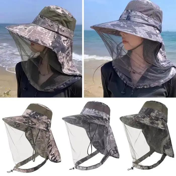 Casquette anti-moustiques pour la pêche