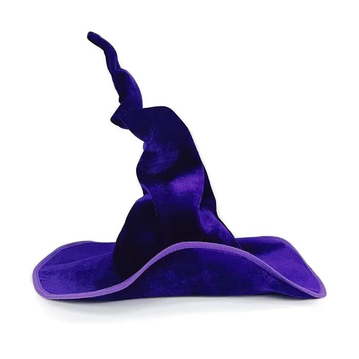 Chapeau de sorcière en flanelle noir léger