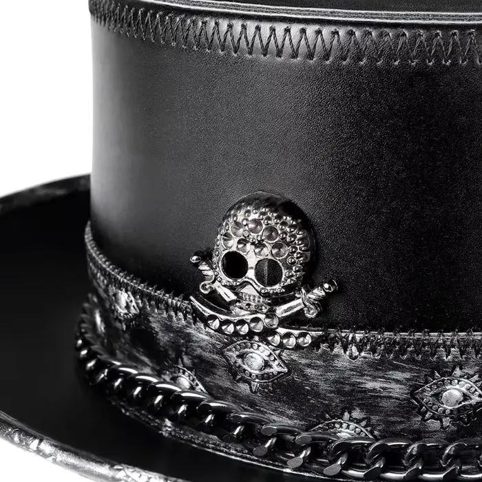 Chapeau de gentleman en cuir PU pour homme