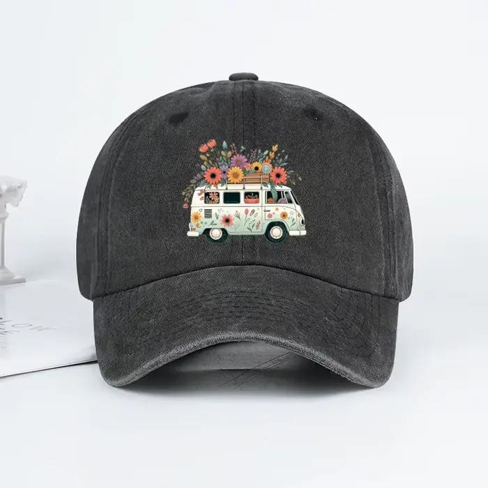 Casquette de baseball vintage à imprimé floral