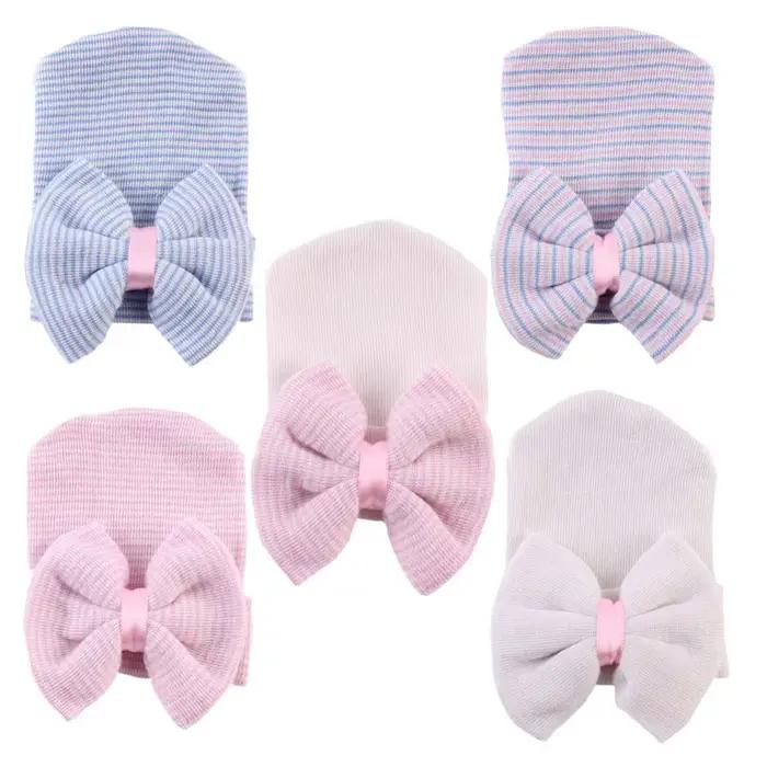 Chapeau en coton tricoté pour nouveau-né