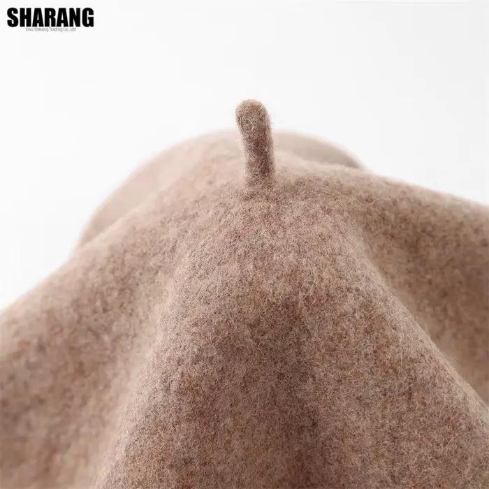 Femmes coréennes béret chapeau automne hiver mode décontracté chaud laine bonnet