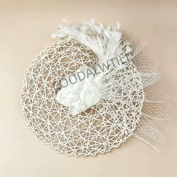 Chapeau Fascinator Rose Vif pour Mariage