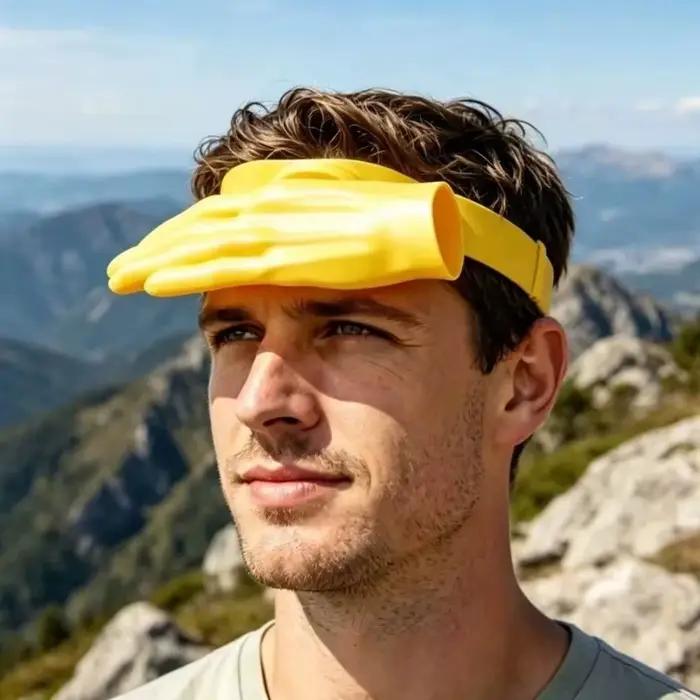 Chapeau de soleil tendance en forme de main