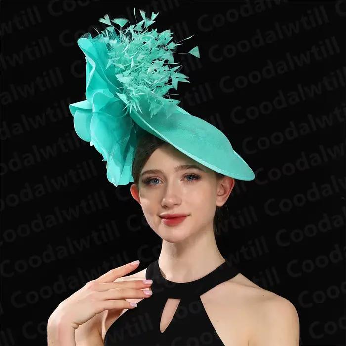Chapeau Fascinateur de Mariage avec Grande Fleur Polyester pour Femmes Occasions Spéciales Performance Gala Soirées Théâtre