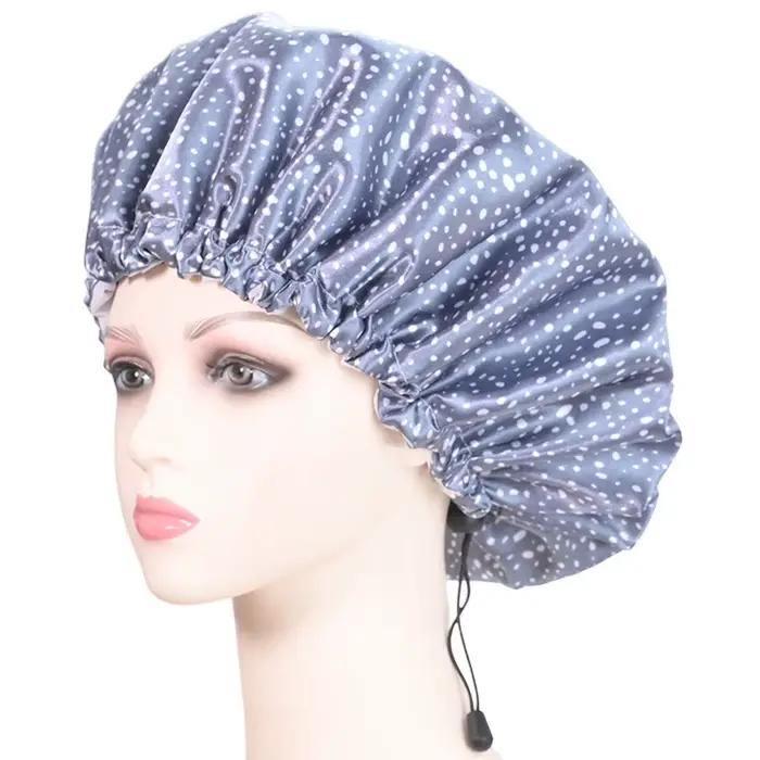 Bonnet de douche imperméable Double couche pour femmes