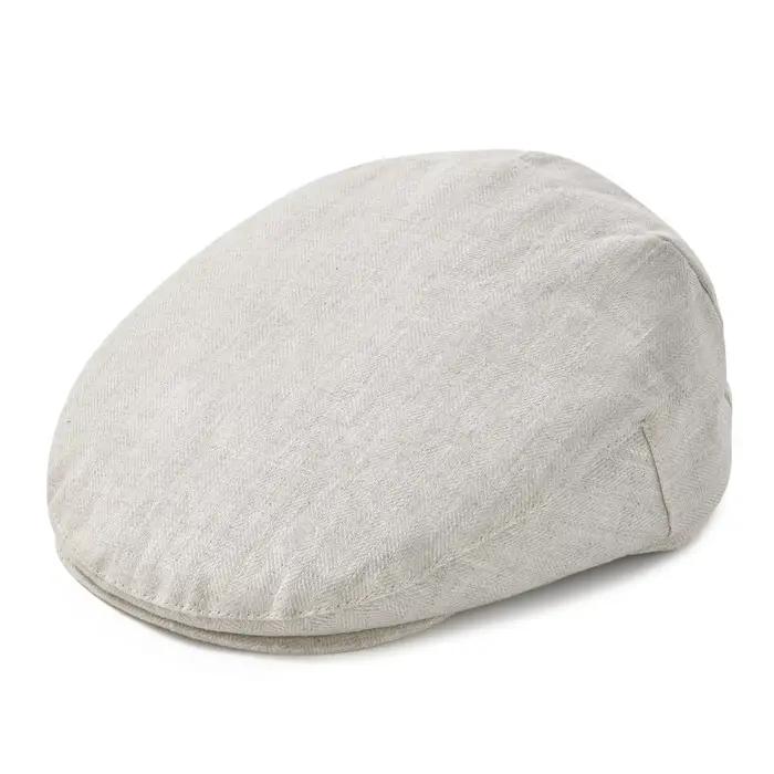 Casquette de Gavroche Jangoul en Lin pour Hommes Style Ivy Classique Printemps Automne Occasionnels Décontractés