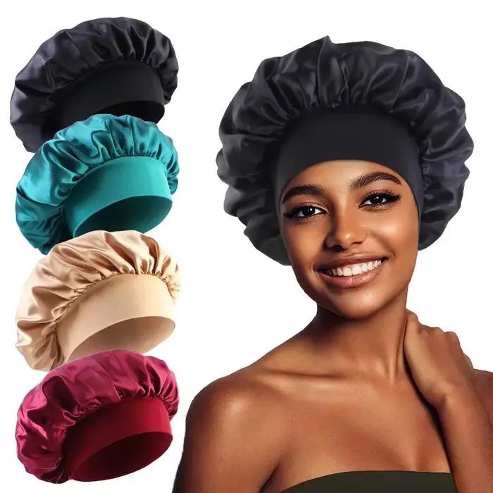Bonnet en satin uni pour femmes