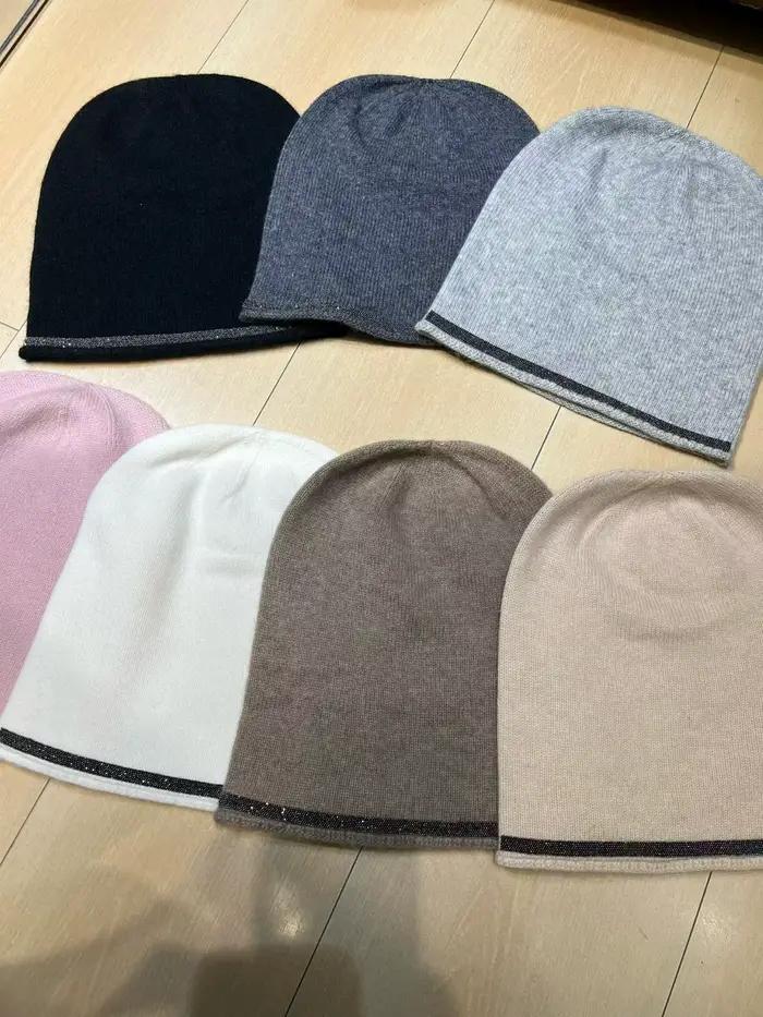 Nouveau chapeau en cachemire élégant et décontracté de haute qualité (Automne/Hiver 2026) – 7 couleurs en stock