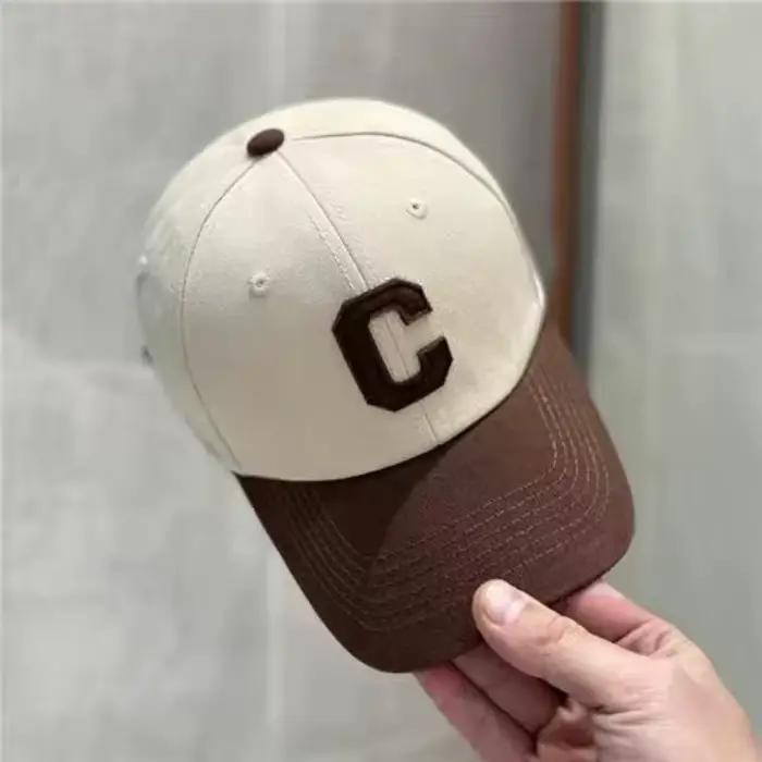Casquette de baseball lettre C pour femmes et hommes