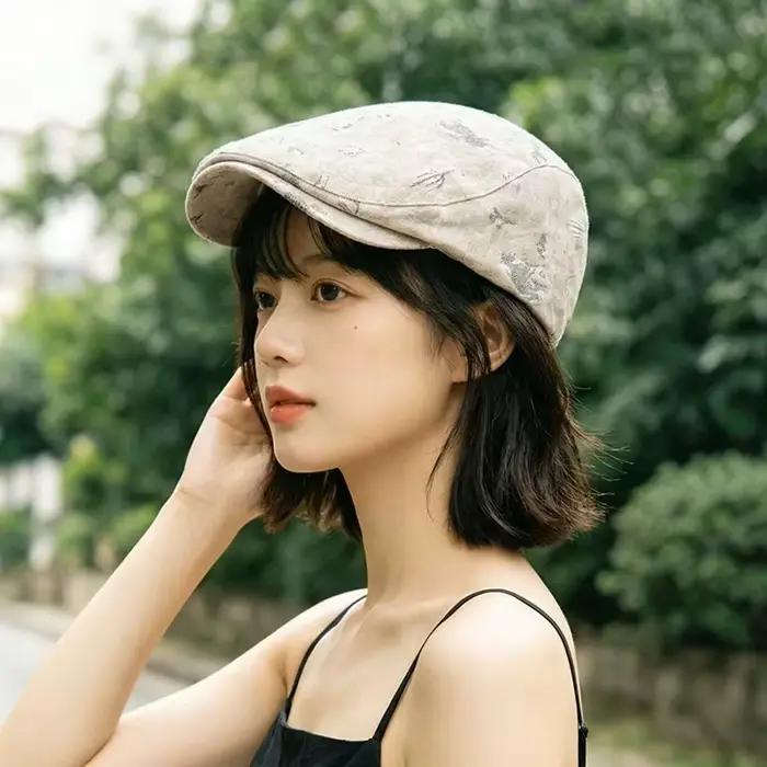Chapeau bob imprimé pour femme