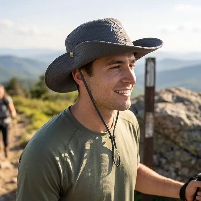 Chapeau de pêcheur unisexe avec design brodé