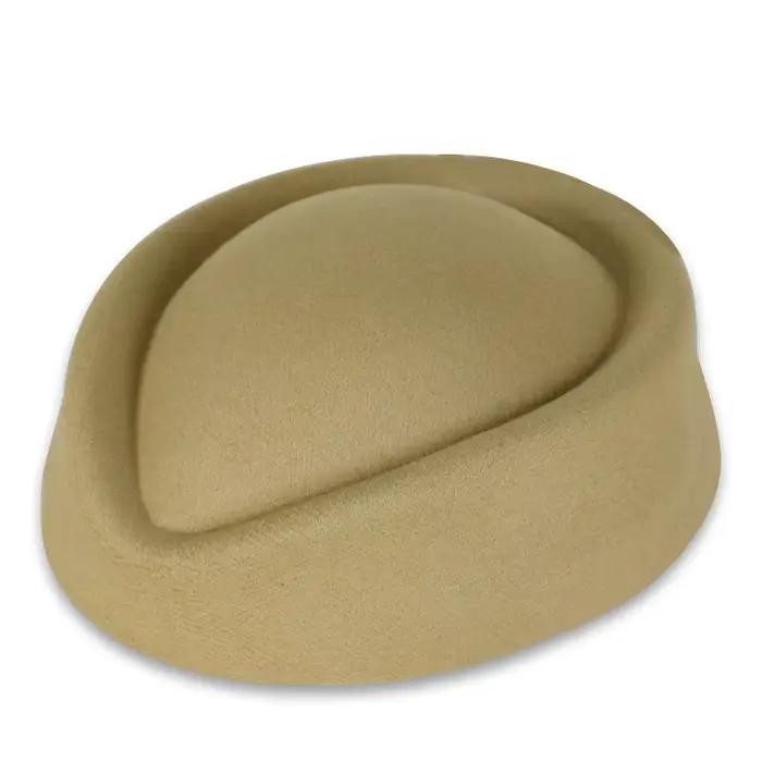 Chapeau Turban Vintage en Feutre pour Femme