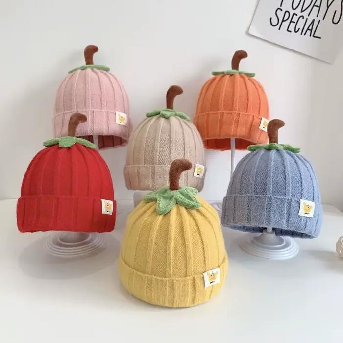 Chapeau d'Halloween en Forme de Citrouille pour Bébé Garçon et Fille