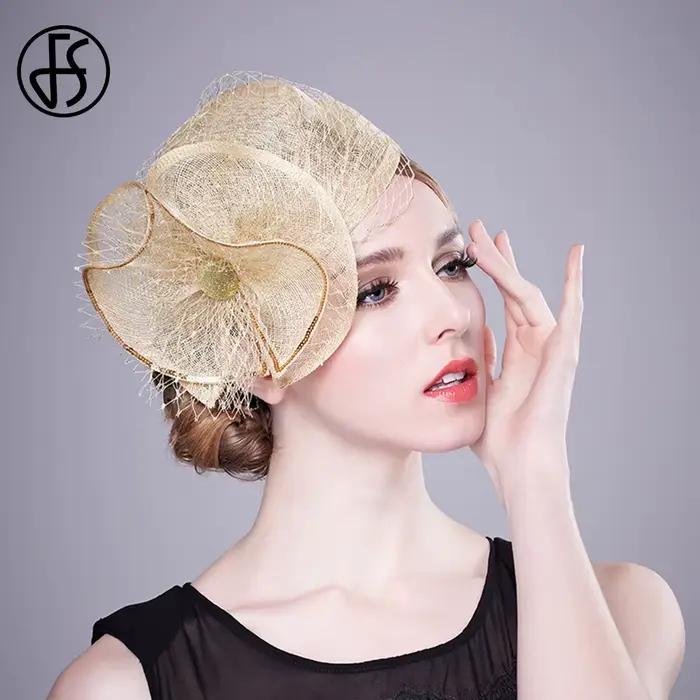 Chapeau de luxe abricot pour femmes