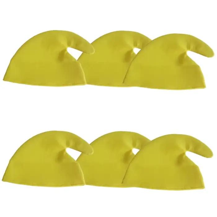 6 chapeaux fête elfe colorés pour noël