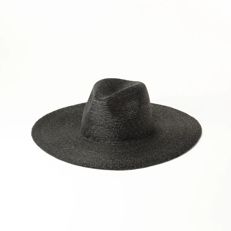 Élégant-Chapeau en Paille Fine à Large Bord pour Homme et Femme, Chapeau Fédora Pliable à Enrouler, 