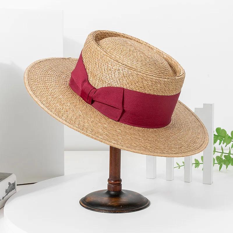 USPOP 2025 nouveau printemps et été tissé à la main feuille de palmier chapeau de paille vacances ch