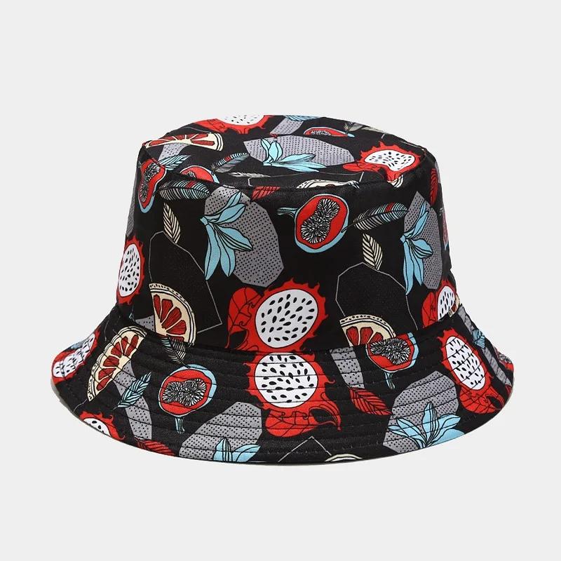 Chapeau de pêcheur unisexe à motif de Fruit créatif, nouvelle casquette seau double face, Protection