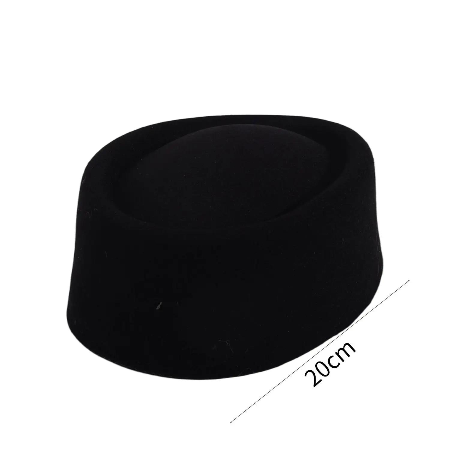 Chapeau élégant noir et blanc, style vintage Y2K, chapeau en feutre de laine de style britannique, c