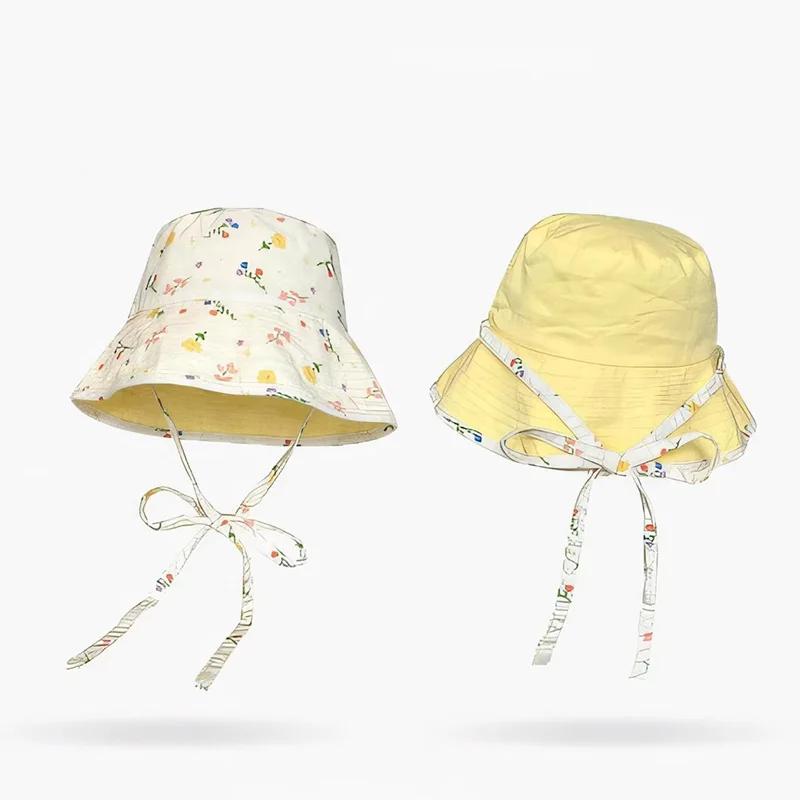 Chapeau de pêcheur imprimé Floral pour femmes, casquette seau à laçage Double face, pare-soleil d'ex
