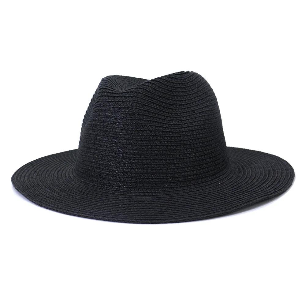 Chapeaux de paille anderCowboy pour hommes et femmes, Sombrero à large bord, chapeau de jazz solide,