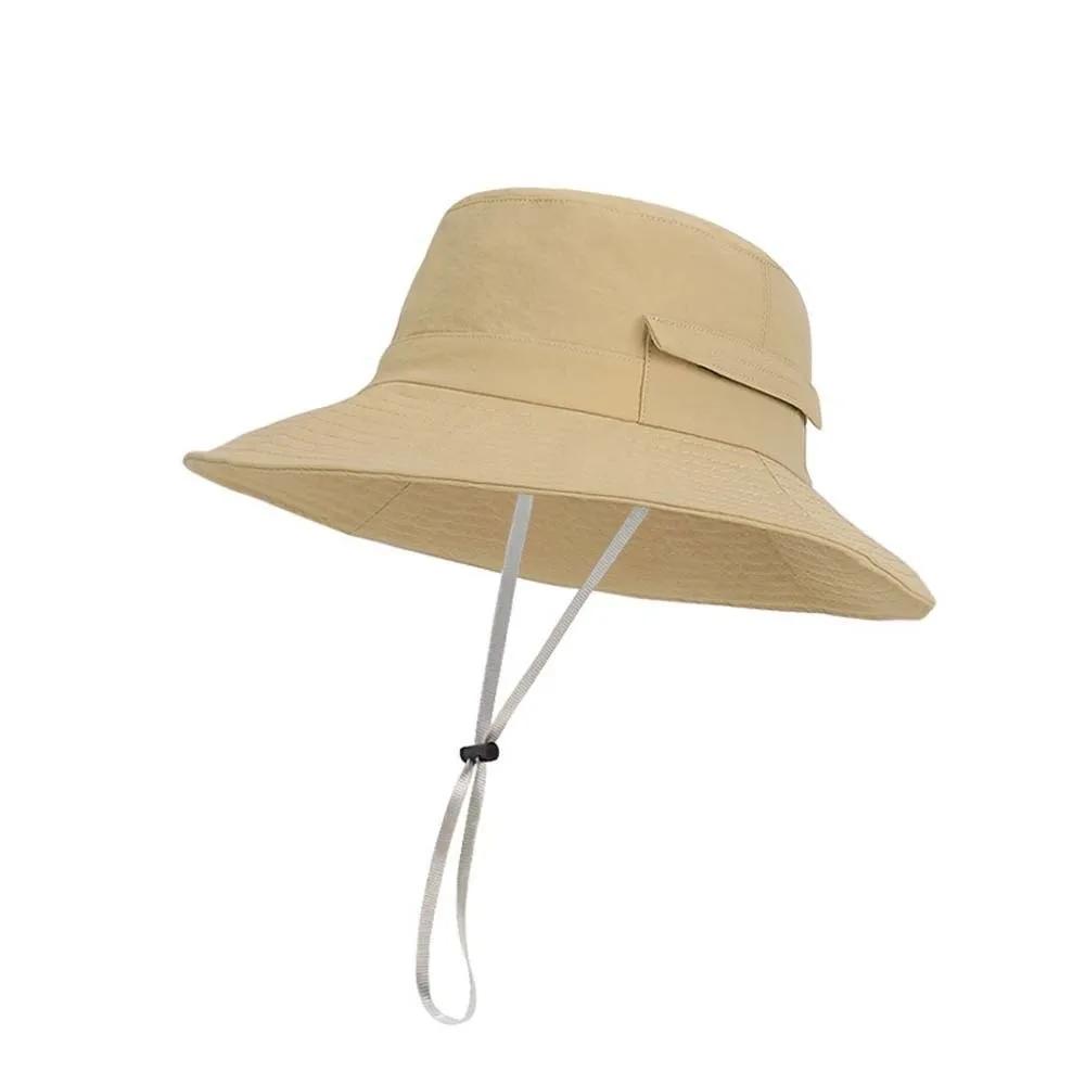 Chapeau de pêcheur pour homme avec cordon de serrage, en nylon et polyester, respirant, léger, prote