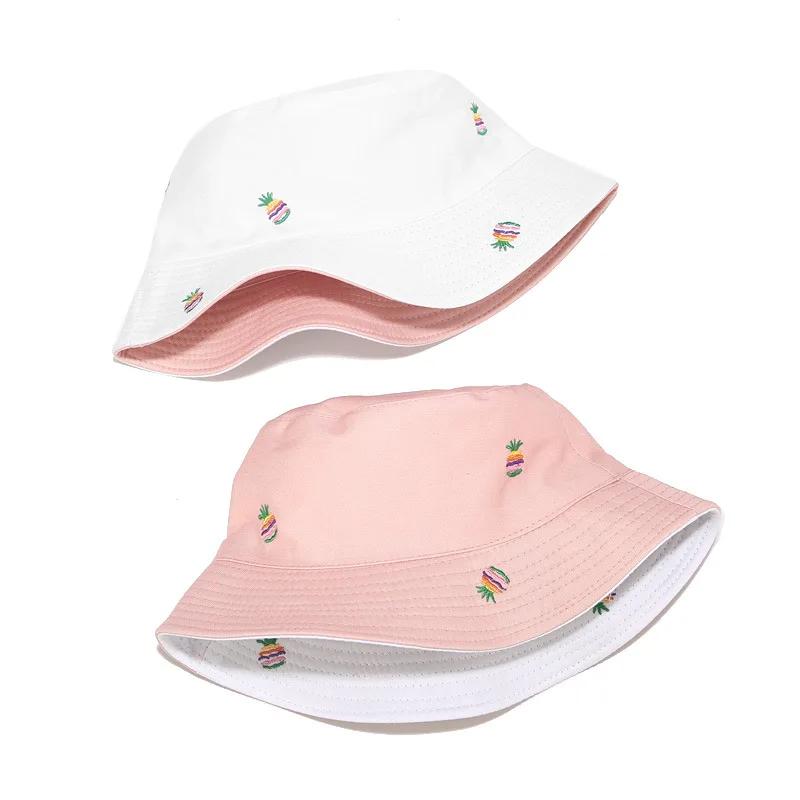 Chapeau de poisson en plein air pour hommes et femmes, casquette de soleil, chapeau de voyage, imprimé ananas, fruits, Suffolk, E27, 2021, 136