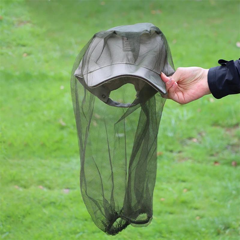 Chapeau de pêche anti-moustiques et anti-insectes avec filet de protection pour la tête et le visage, chapeau pare-soleil pour le camping et les voyages en extérieur