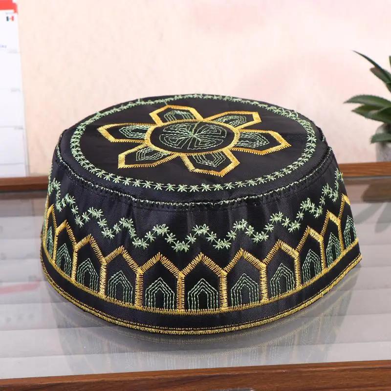 Chapeau de prière musulman en coton et polyester pour hommes