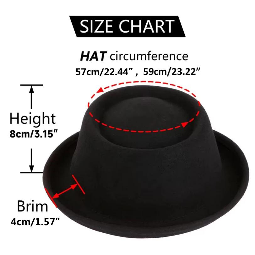 Chapeau Fedora 100% laine pour tarte de porc
