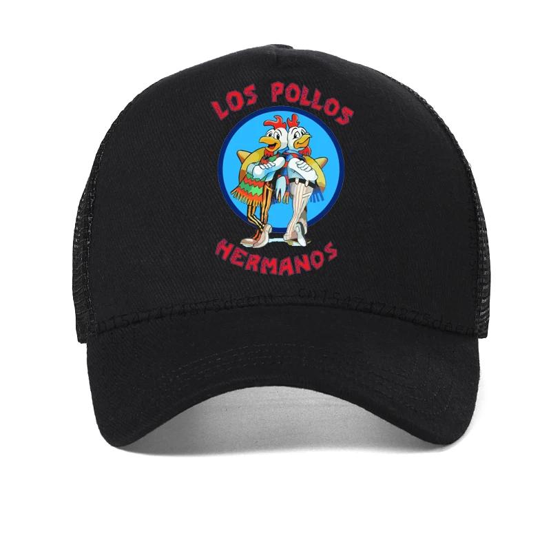 Casquette de baseball Los Pollos Hermanos pour hommes et femmes, chapeau à visière Chicken Brother, chapeaux de camionneur en maille pour l'été, casquette Snapback