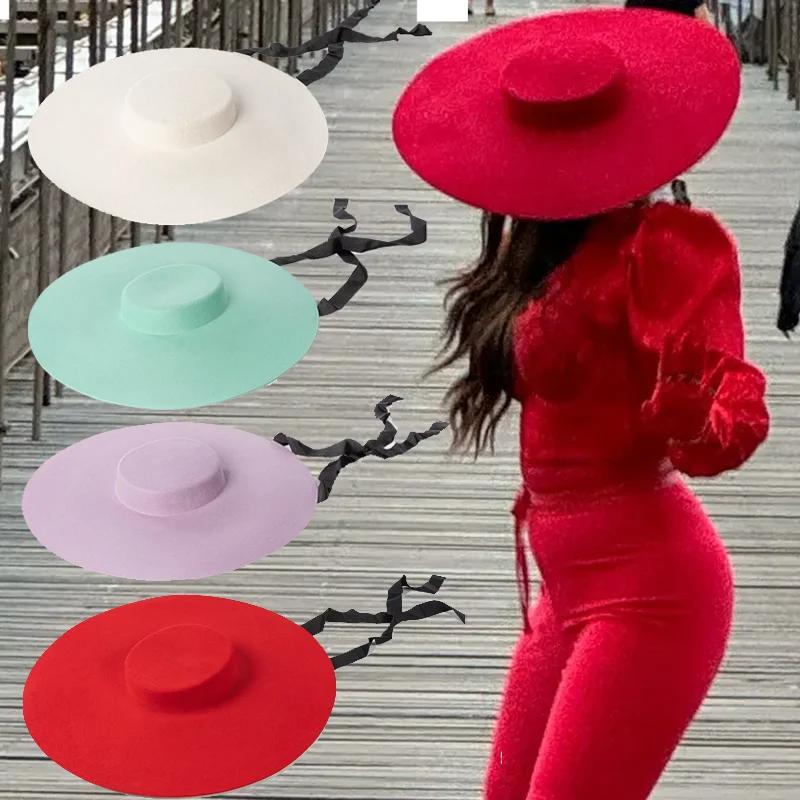Chapeau en super laine violet clair pour hommes et femmes