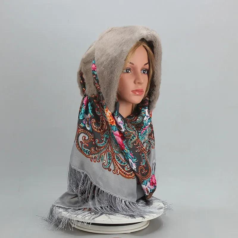Chapeau à capuche en fourrure de vison pour femmes