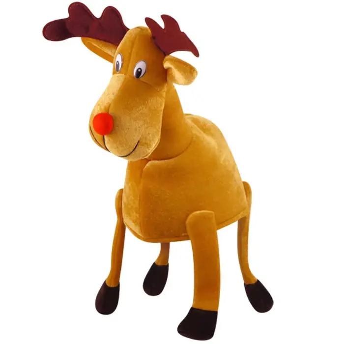 Chapeau de père noël créatif, dessin animé, ornements épais, casquette de cerf de noël, carols chant