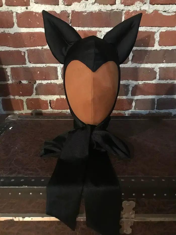Chapeau à capuche de chat Vintage pour femmes, chapeau de chauve-souris d'horreur rétro, Halloween,