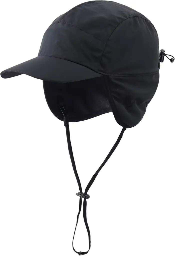 Casquette d'hiver imperméable doublée polaire, couvre-chef confortable pour hommes, Protection contr