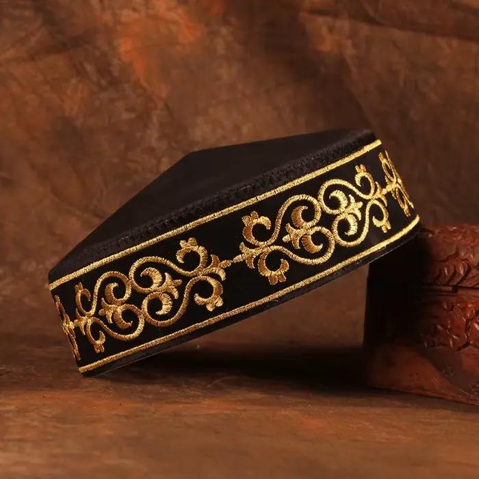 Casquettes de style kazakh pour femmes et hommes, chapeau brodé à la main pour la danse sur scène, f